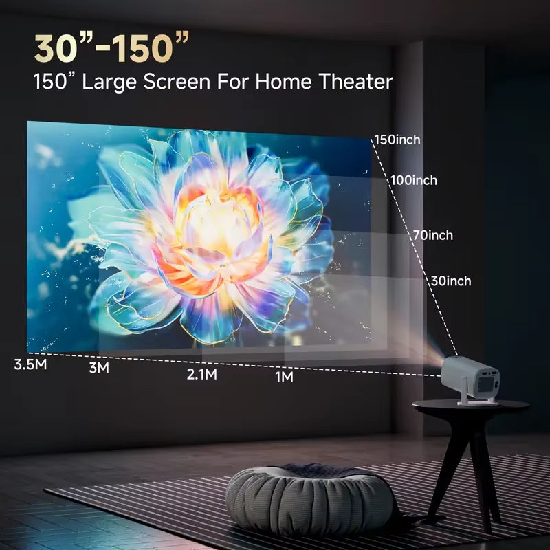 P30PRO Projector - 4K 720P Support, Android 11.0, Projector Perfect for Home Outdoor Meetings, Best for Christmas,Upgrated HY300